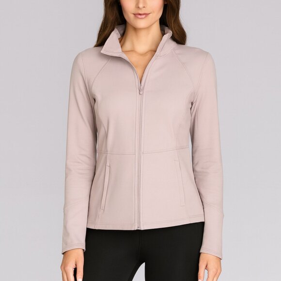 NWOT Apana Fitted Workout Running Slim Yoga Jacket With Pockets - Picture 1 of 16